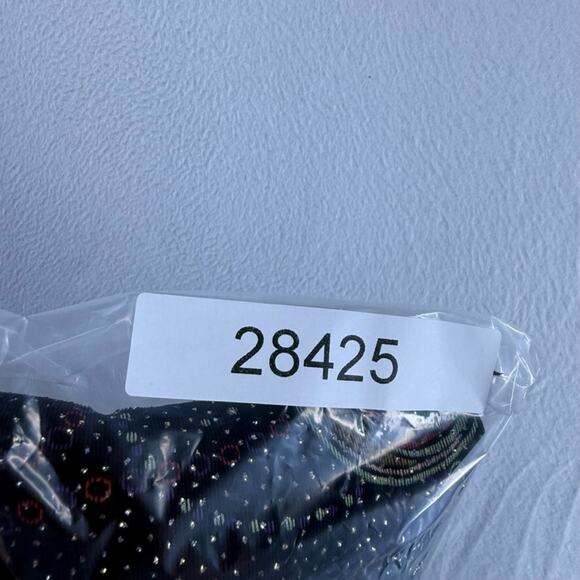 Vintage MSK Top Women's Medium Black Studded Whimsigoth Tassle Open Front y2k - Picture 10 of 10